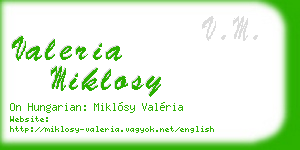 valeria miklosy business card